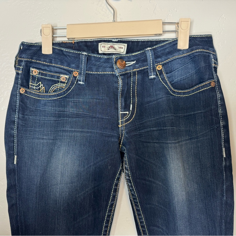 PRVCY Jeans Malibu Hills Dark Chelsea Wash Stretch Low Rise SZ 27 NEW! - Picture 5 of 16